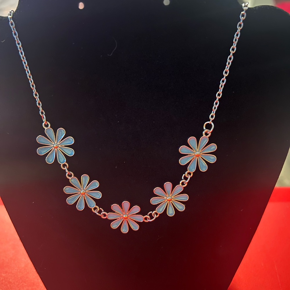 Floral Blue Necklace